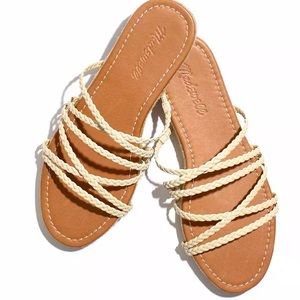 The Kathryn Espadrille Slide Sandal in Leather